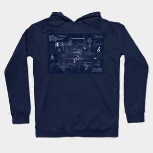 I16 Polikarpov Ishak URSS Blueprint Hoodie